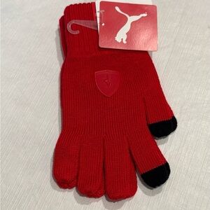 PUMA Ferrari Rosso Corsa Knitted Gloves Unisex
